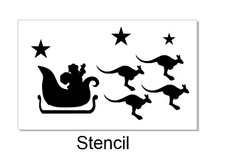 Santa Stencil  available in various sizes via drop dox